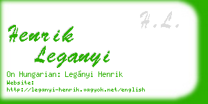 henrik leganyi business card