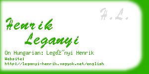 henrik leganyi business card